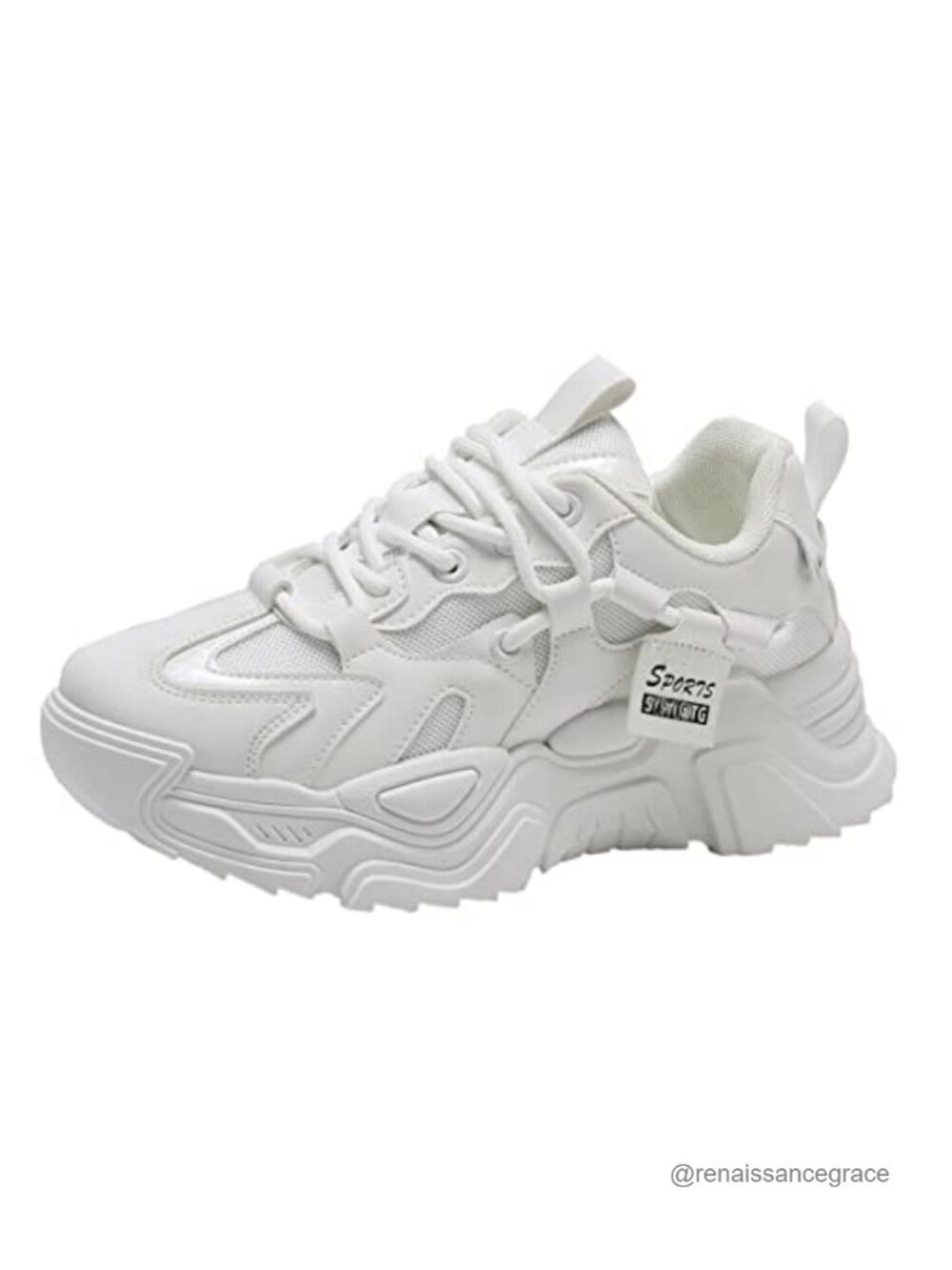 Women's Mesh Platform Sneakers Walking Shoes Lightweight Non-Slip Lace-Up